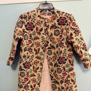 Vintage Floral Dress Coat size xs/s